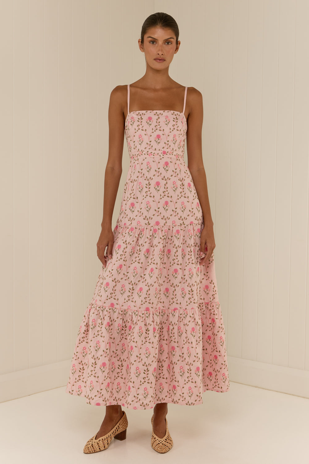 Kira Dress Luxembourg Tile – Palm. Noosa