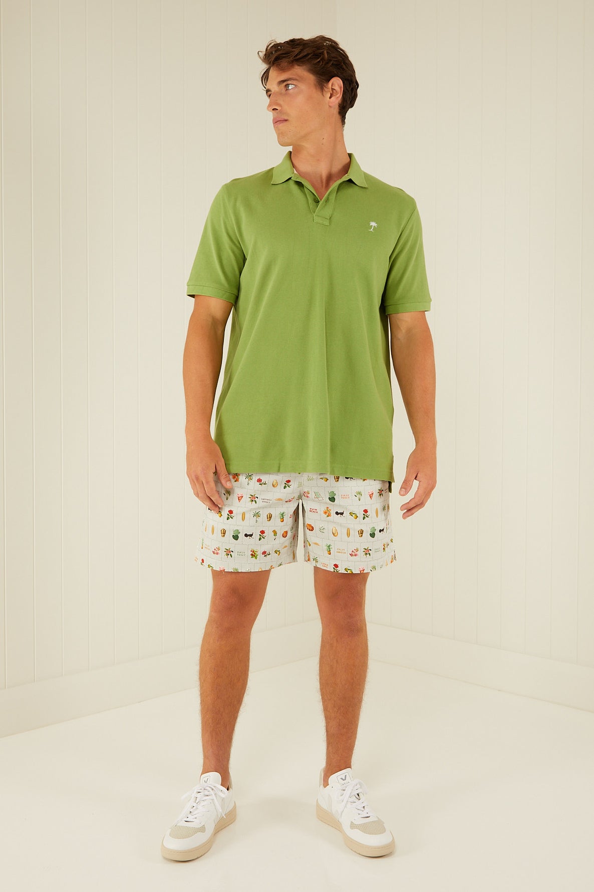 Green on sale polo shorts