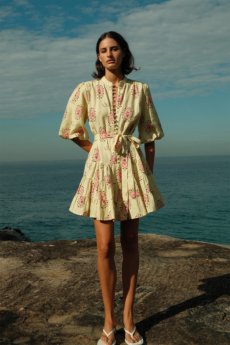 Ruba Mini Dress Savanna Tile