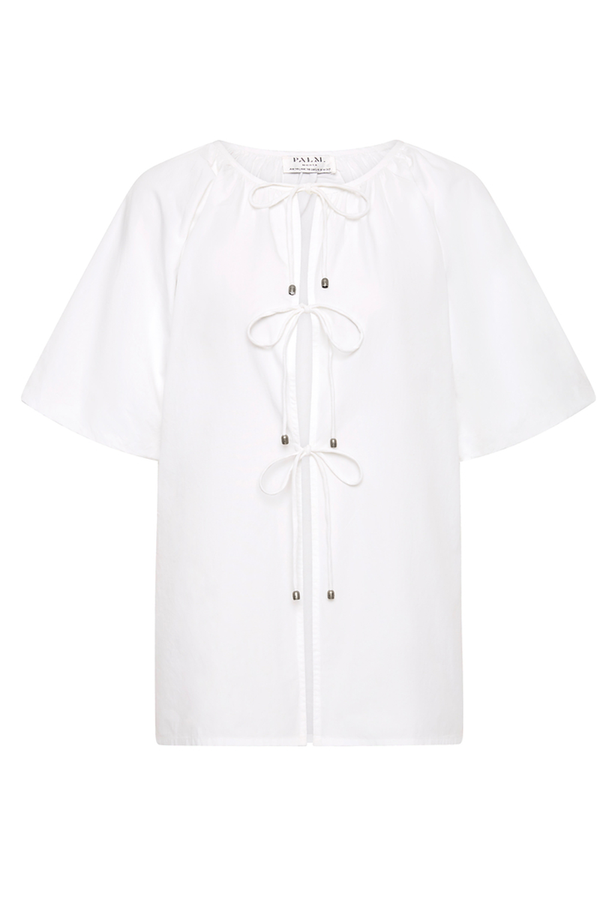 Olive Tie Top White
