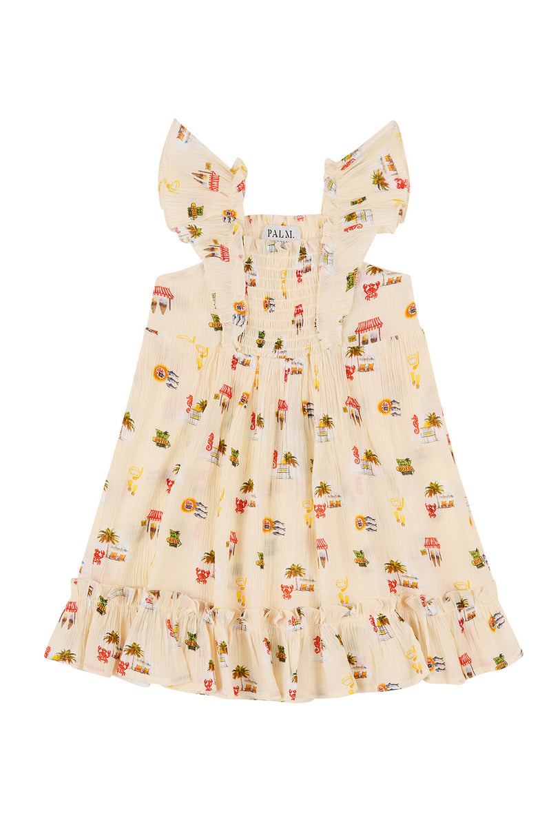 Miley Ruffle Dress Tropicana