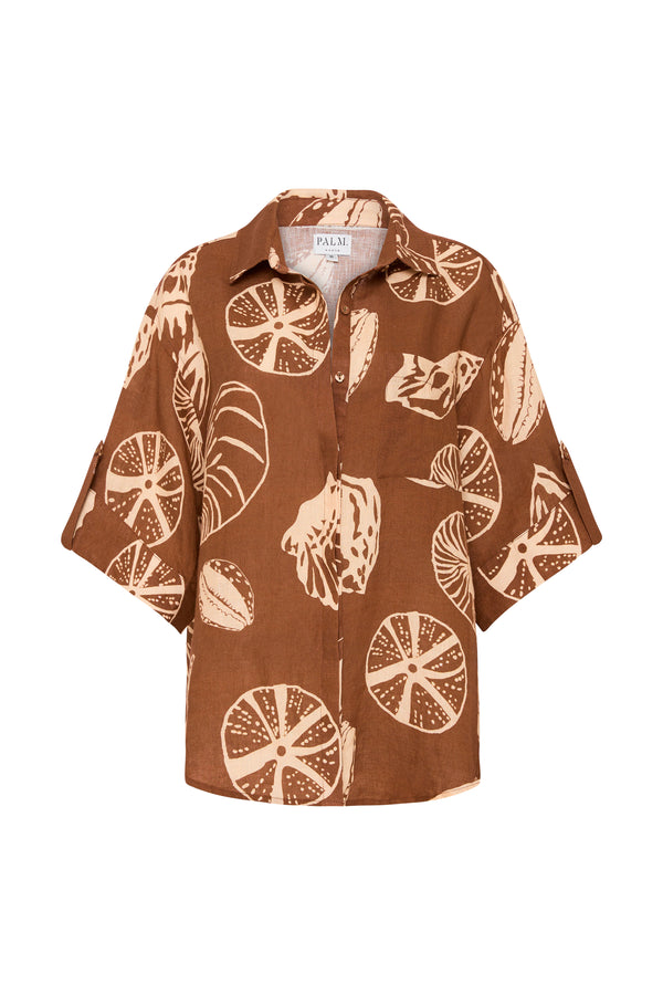 Palm Noosa Mirage Shirt Brown Shells