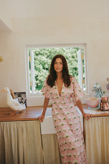 Palm Noosa Jasmine Dress Diamond Hydrangea Linen