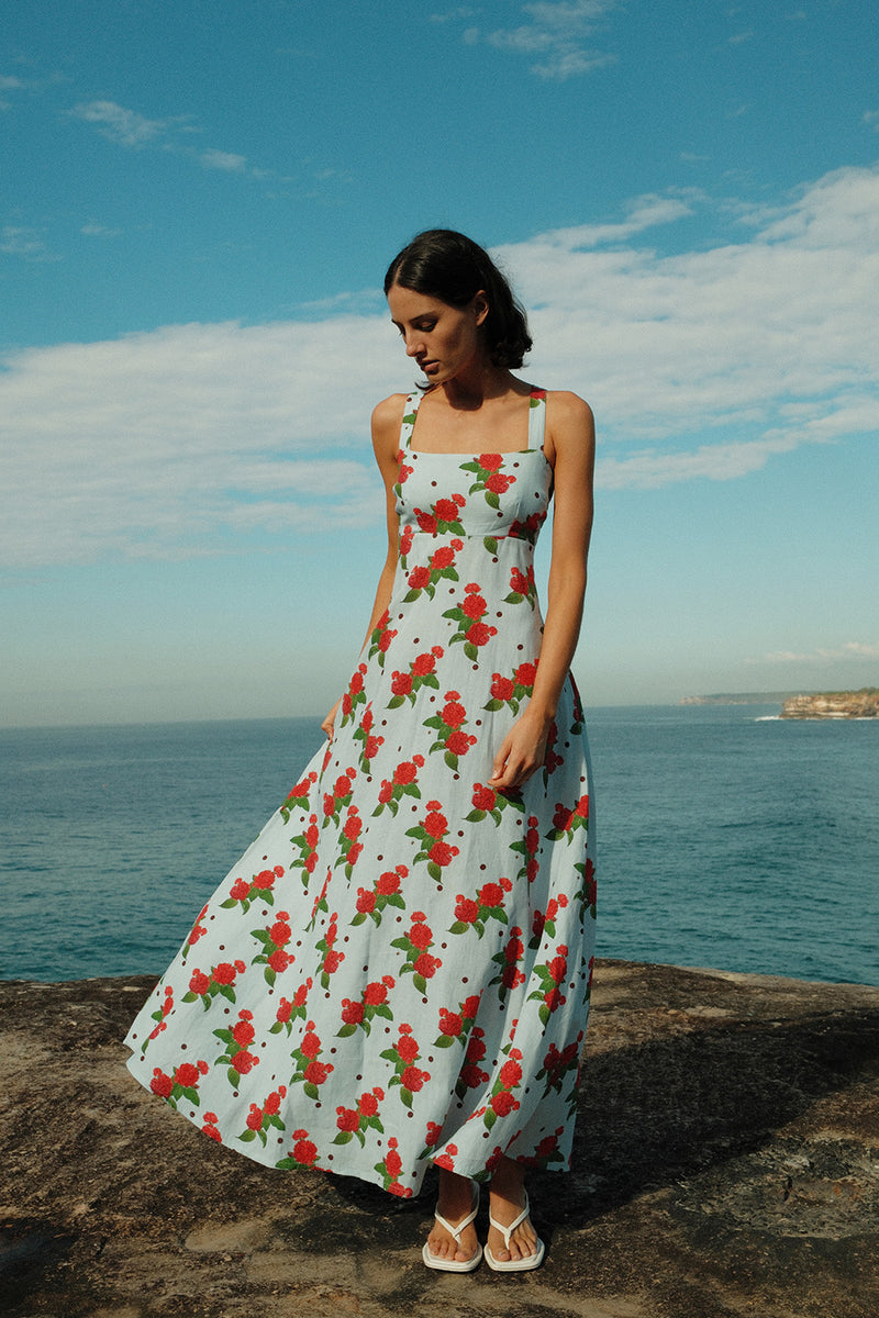 Belle Dress Sky Garden