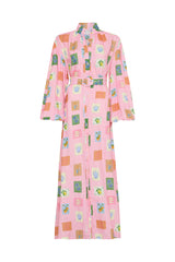 Palm Noosa Noddy Dress Pink Emblem Linen