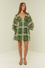 Palm Noosa Lucia Dress Flora Tile