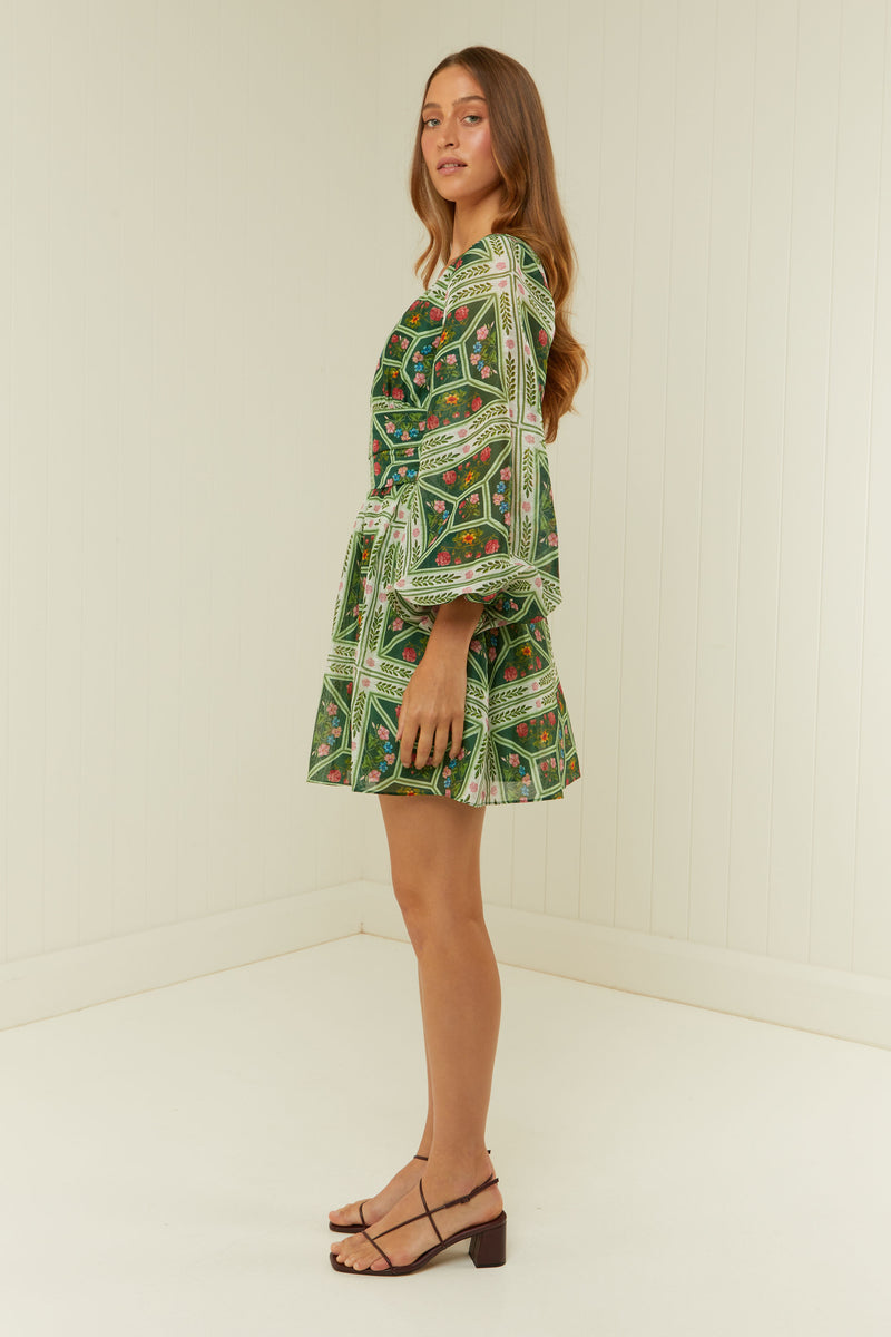 Palm Noosa Lucia Dress Flora Tile