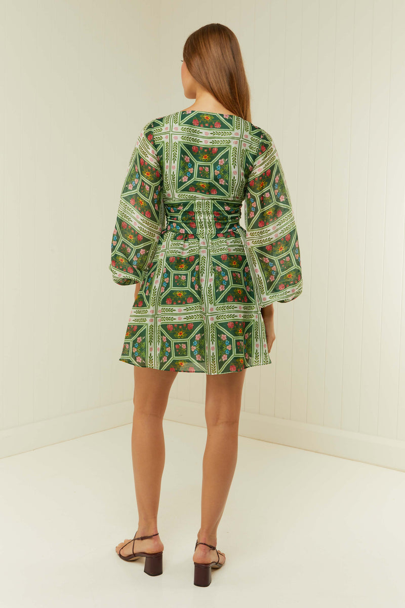 Palm Noosa Lucia Dress Flora Tile