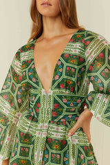 Palm Noosa Lucia Dress Flora Tile