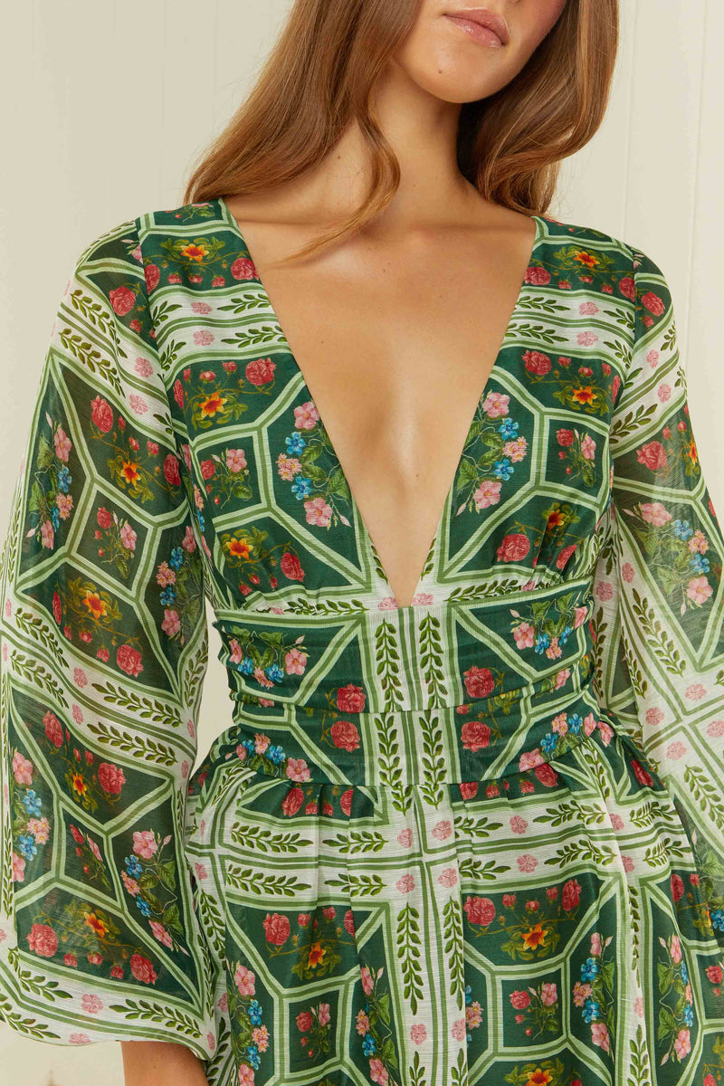 Palm Noosa Lucia Dress Flora Tile