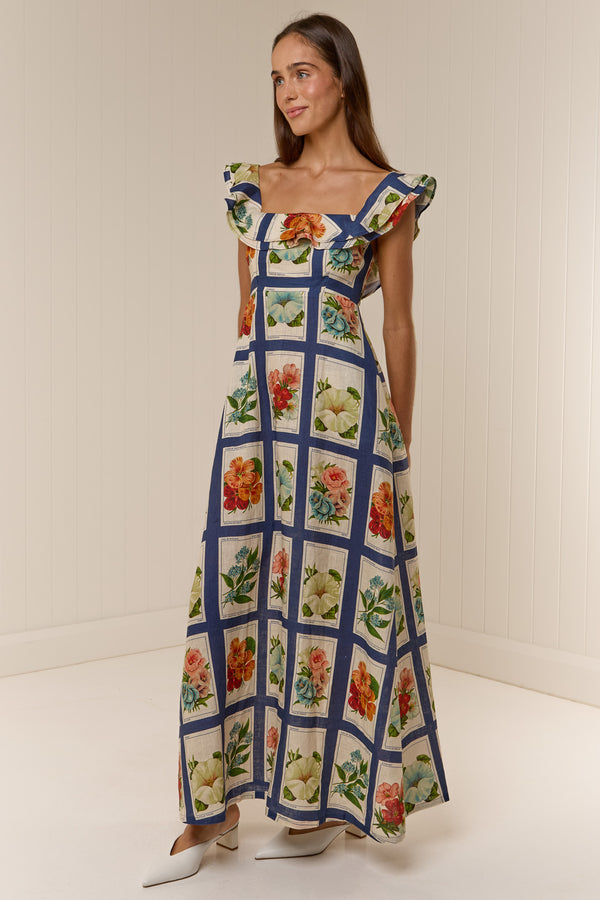 Gia Dress Vintage Botanical