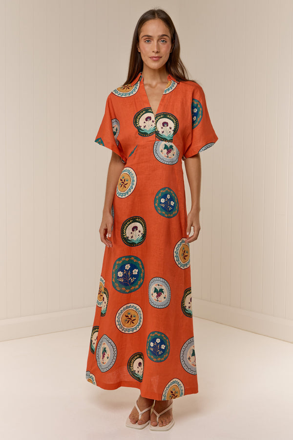 Jasmine Dress Orange Plates