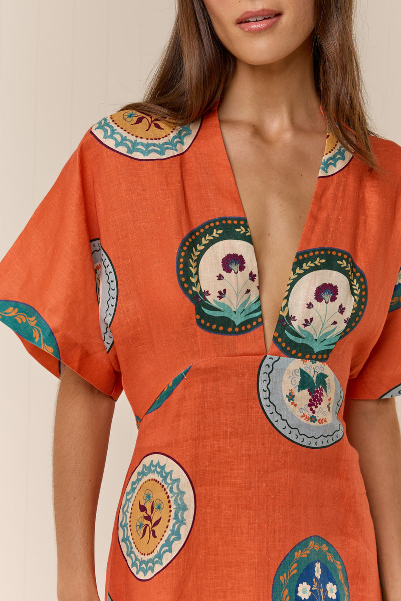 Jasmine Dress Orange Plates
