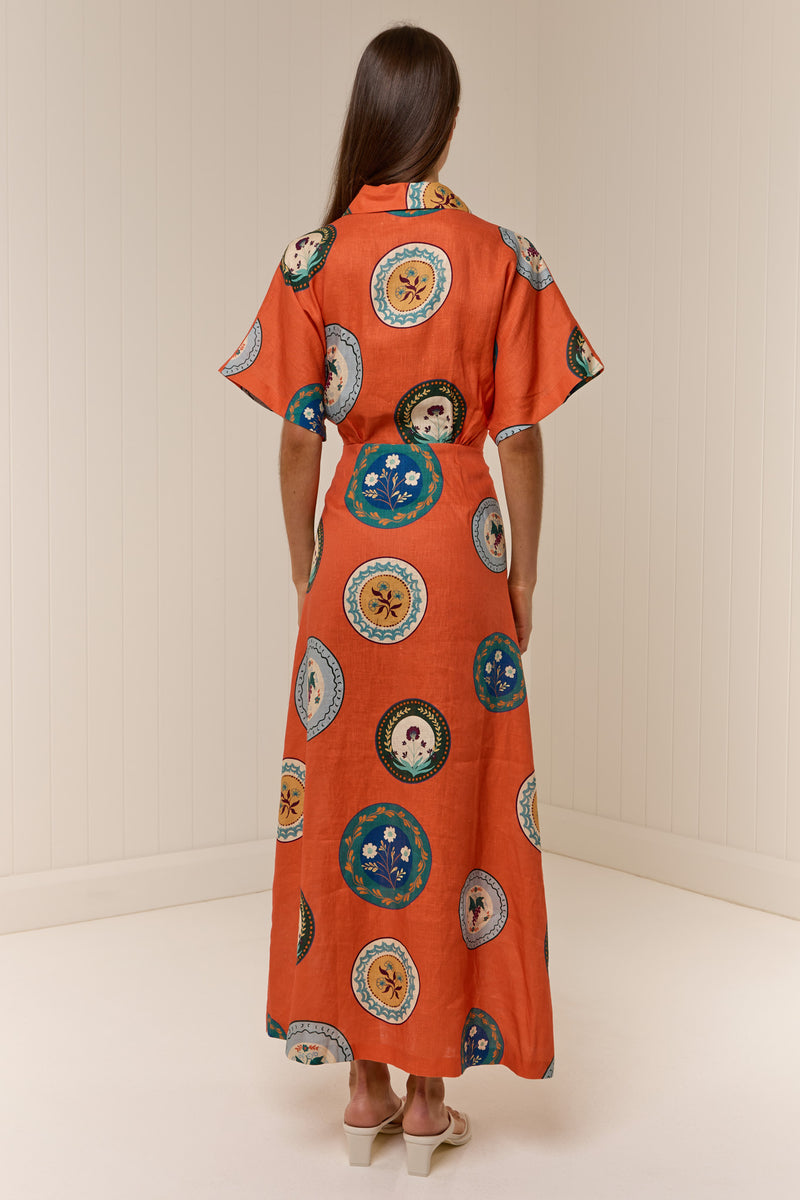 Jasmine Dress Orange Plates
