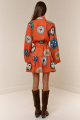 Austin Mini Dress Orange Plates