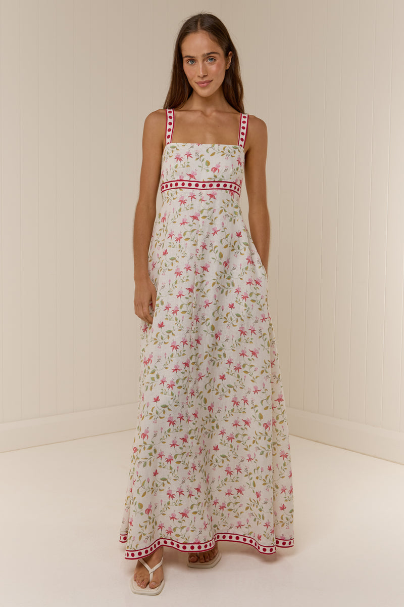 Belle Dress Pink Petals