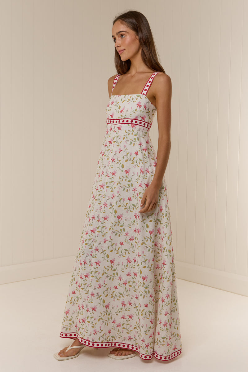 Belle Dress Pink Petals