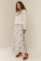 Caroline Skirt Regatta Embroidery