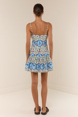 Lima Mini Dress Lagoona Tile