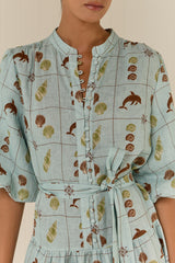 Ruba Mini Dress Seashell Tile