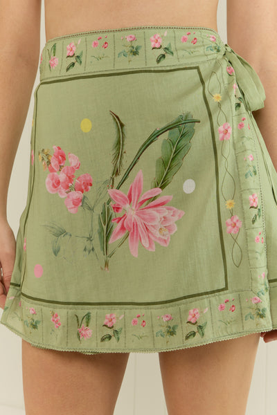 小物 Flower spangle wrap skirt スカート Flower spangle wrap skirt/フラワースパンコール