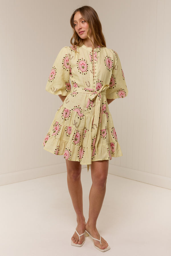 Ruba Mini Dress Savanna Tile
