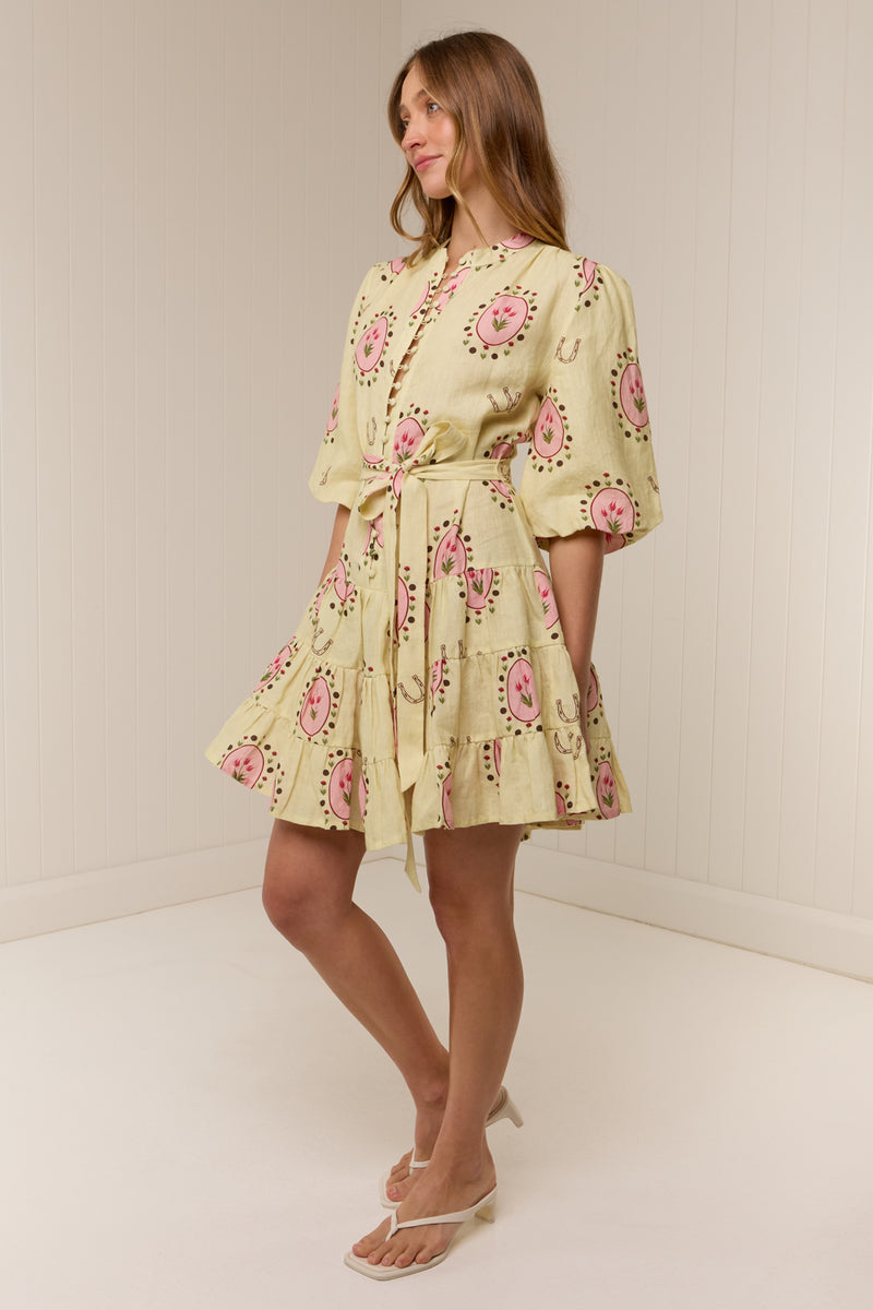 Ruba Mini Dress Savanna Tile
