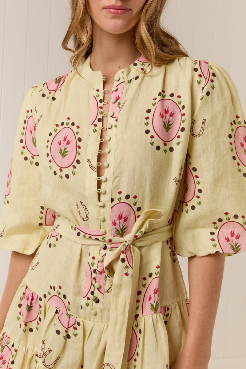 Ruba Mini Dress Savanna Tile