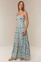 Celine Maxi Dress Seashell Tile