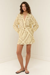 Ray Mini Skirt Dusty Paisley