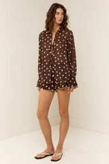 Harlow Shirt Giallo Pois