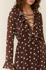 Eddy Dress Giallo Pois