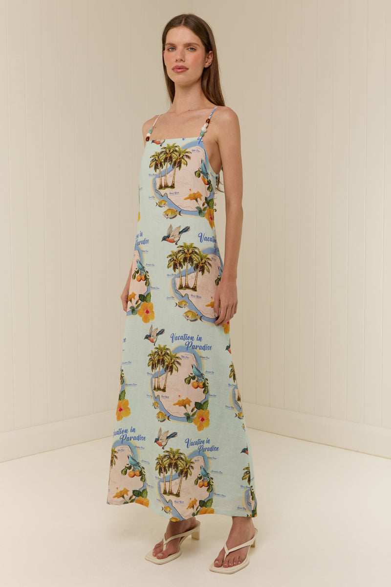 Heidi Dress Palm Paradise