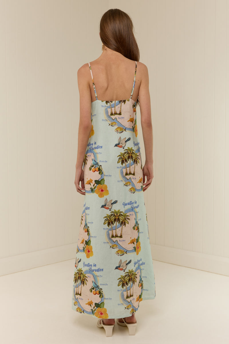 Heidi Dress Palm Paradise