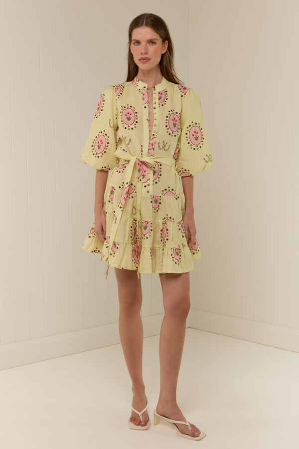 Ruba Mini Dress Savanna Tile