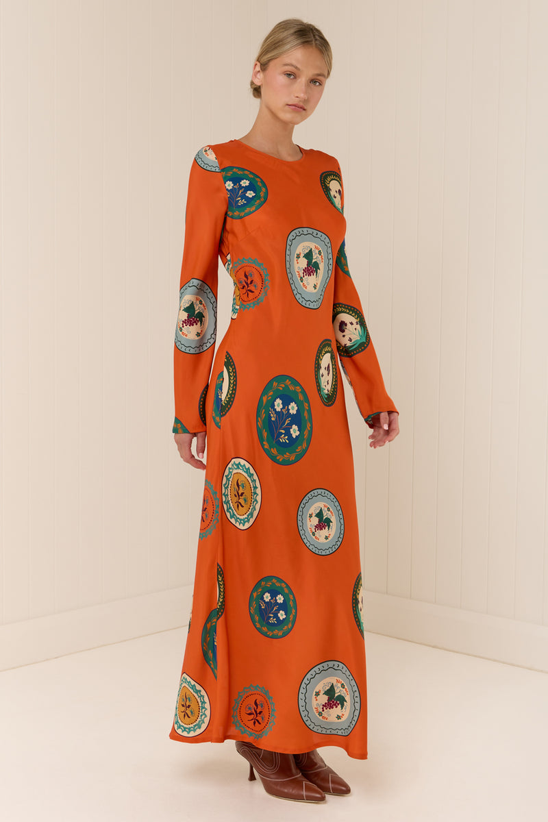 Roma Dress Orange Plates