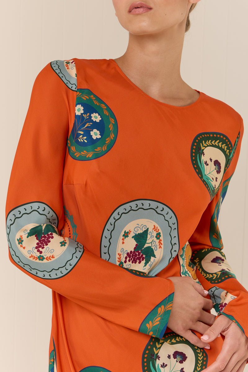 Roma Dress Orange Plates