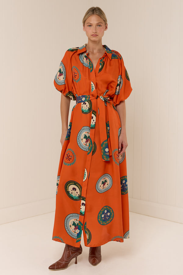Carla Dress Orange Plates