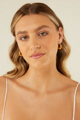 Palm Noosa Gold Plated Amber Hoops