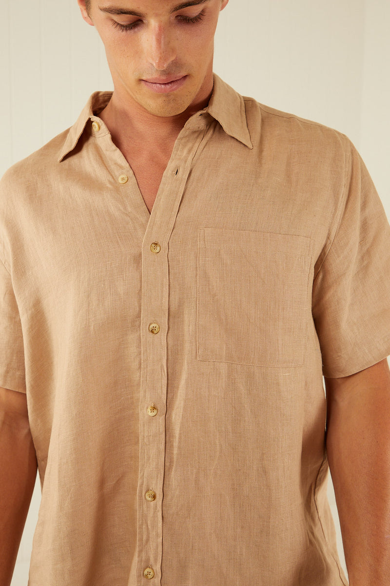 Palm Noosa Linen Holiday Leisure Shirt