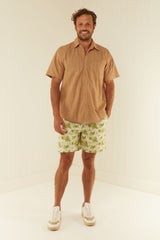 Palm Noosa Holiday Shorts Cotton Green Palms