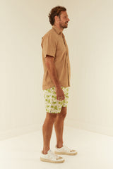 Palm Noosa Holiday Shorts Cotton Green Palms