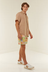 Palm Noosa Holiday Shorts Cotton Noosa Tiles