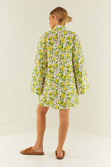 Palm Noosa Ace Of Spades Robe Linen Scallop Lemons