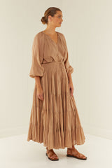 Palm Noosa Queen Of Hearts Cotton Voile Brown