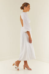 Palm Noosa Domino Dress Cotton Anglaise White