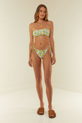 Palm Noosa Tie Up Bikini Bottoms Nylon Lemons