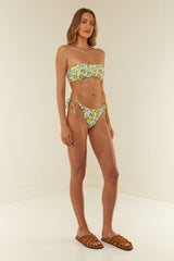 Palm Noosa Bandeau Bikini Top Nylon Lemons