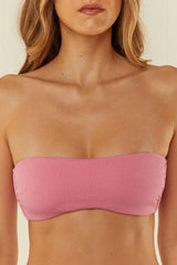 Palm Noosa Bandeau Bikini Top Nylon Pink