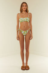 Palm Noosa Bandeau Bikini Top Nylon Lemons